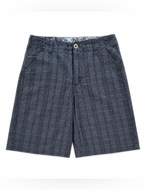 MICROS PLAID CARGO SHORTS BOYS SIZE 14 GRAY SKATE STREETWEAR Y2K
